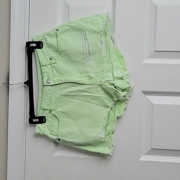 NOBO High Rise Distressed Denim Shorts - Picture 1 of 10